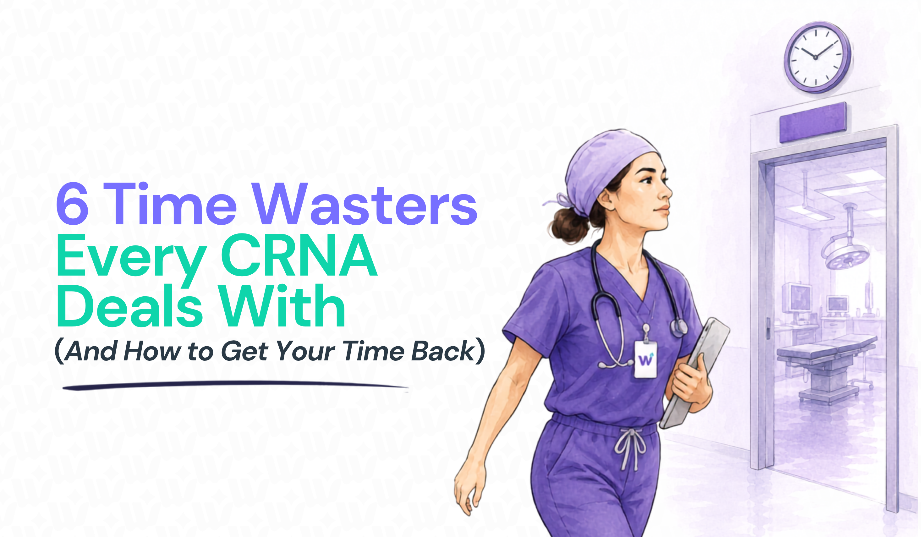 nurse in scrubs walking past an operating room.
